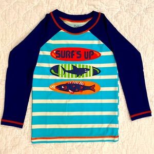 Hatley Boys Surfs Up Long Sleeve Rashguard Size 4